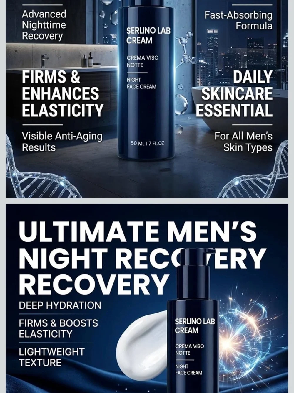 Serlino LabNight Face Cream for Men